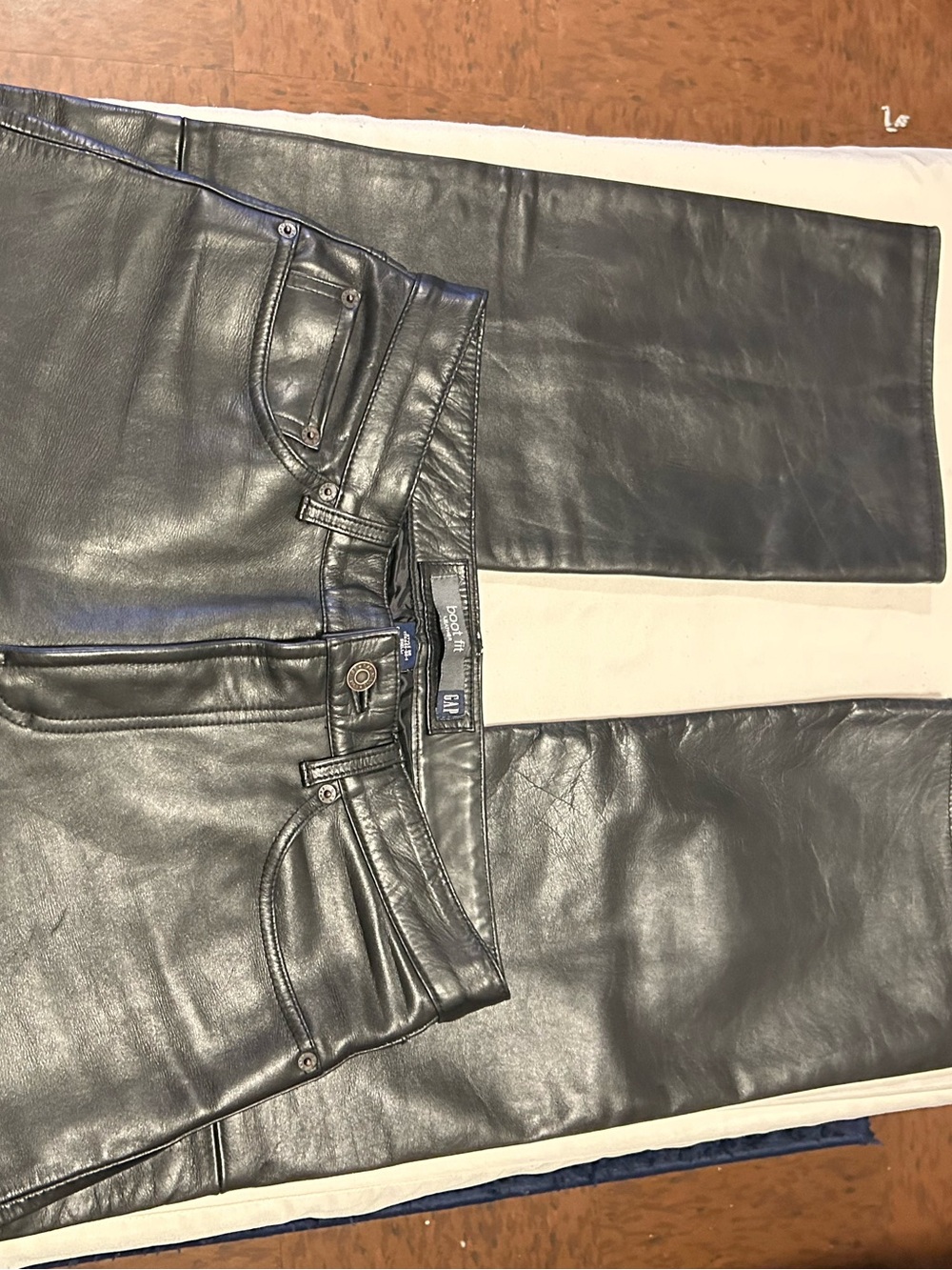 Gap Boot Fit Genuine Leather Biker Pants